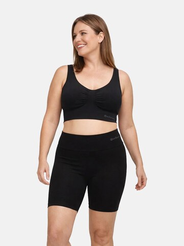 Bamboo basics Skinny Leggings 'Biker Short Jill' in Zwart