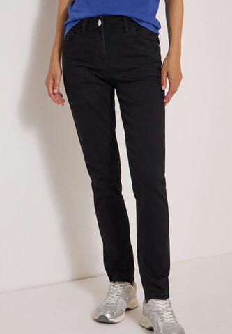 CECIL Regular Jeans in Black: front