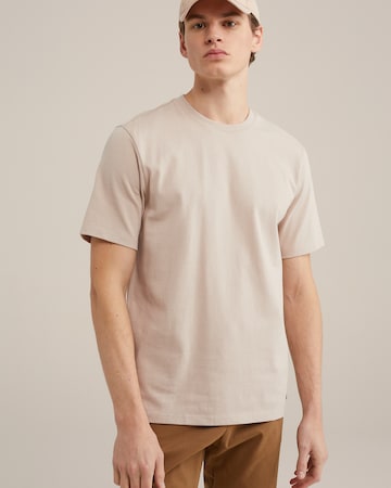 T-Shirt WE Fashion en beige : devant