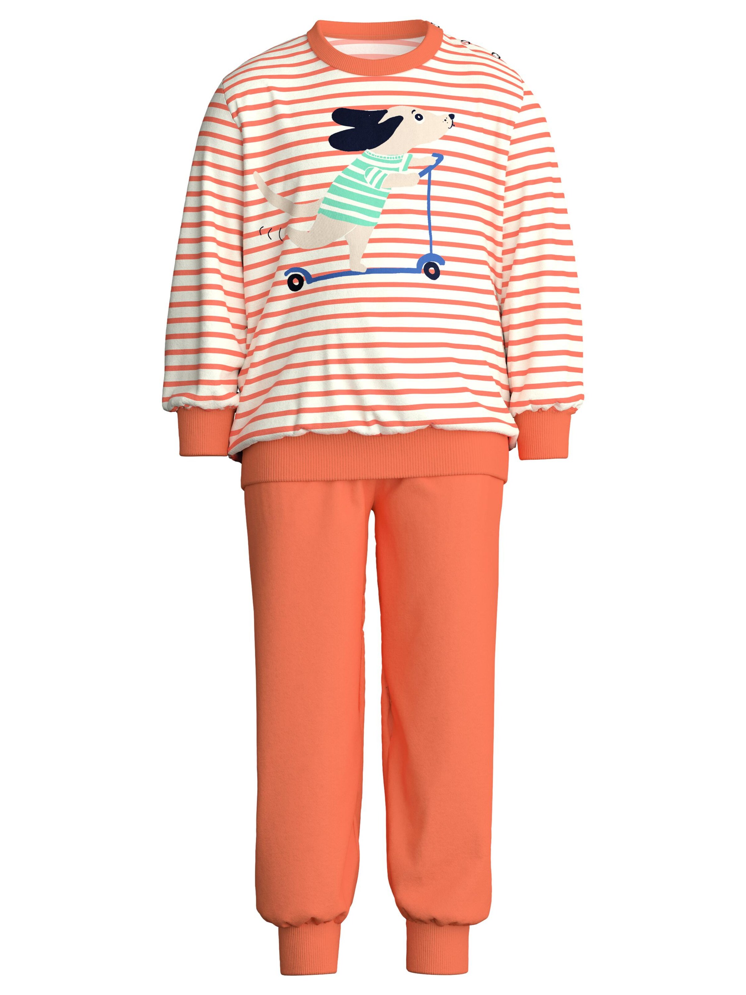 CALIDA Schlafanzug 'Toddlers Scooter'‌‌ in Orange: Vorderseite