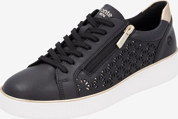 Baskets basses REMONTE en noir : devant