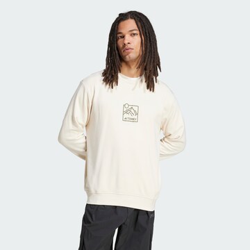 ADIDAS TERREX Athletic Sweatshirt in White