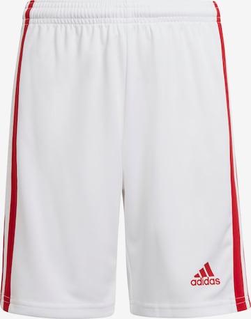 ADIDAS PERFORMANCE Regular Workout Pants 'Squadra 21' in White: front