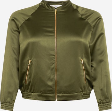 ABOUT YOU Curvy Between-Season Jacket 'Chani' in Green: front