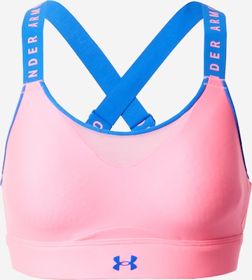 UNDER ARMOUR Bustier Sport bh 'Infinity High' in Roze: voorkant