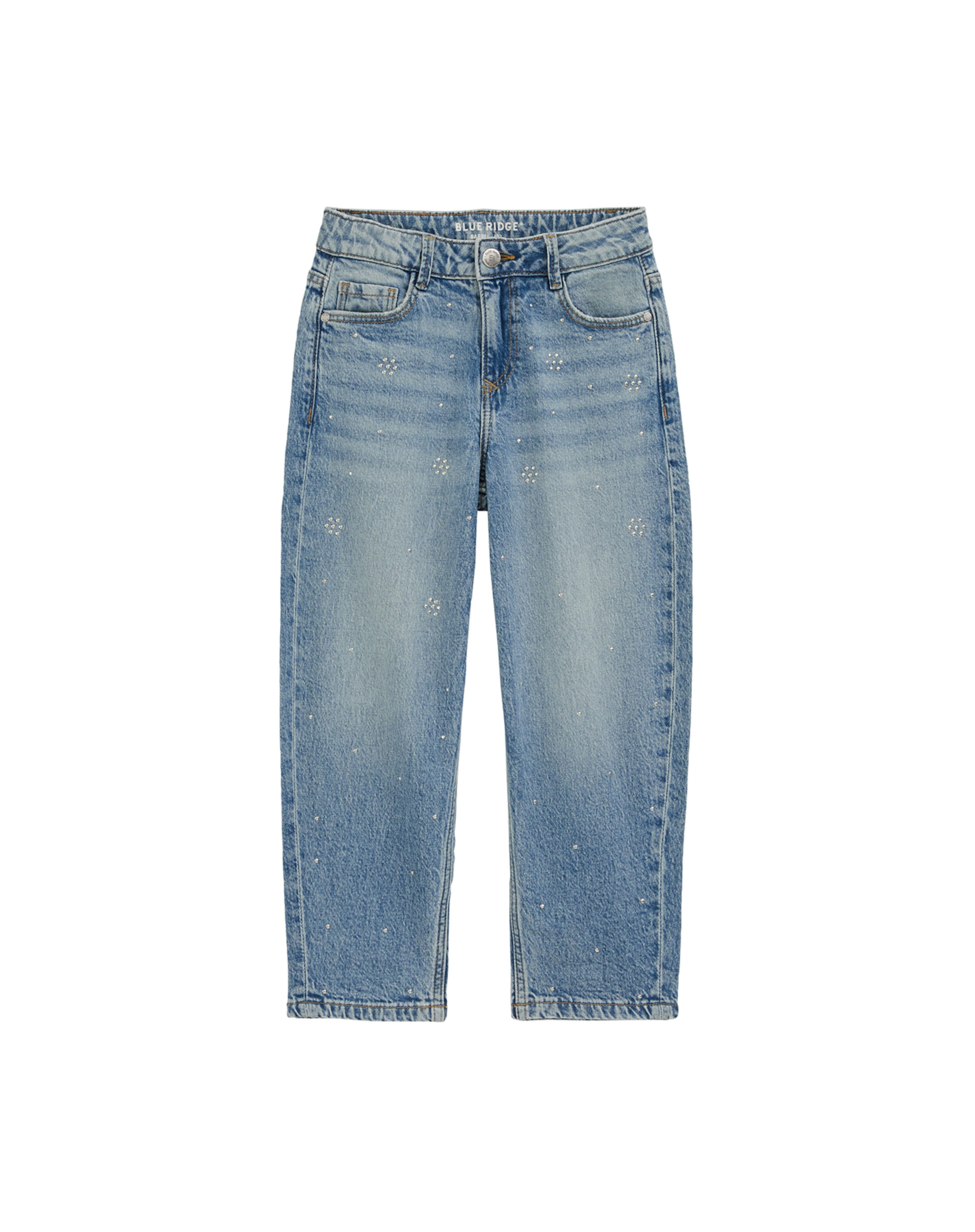 WE Fashion - Loosefit Calças de ganga em azul: frente