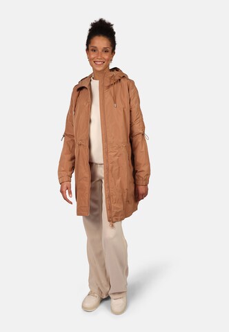 Fuchs Schmitt Between-Seasons Coat in Brown: front