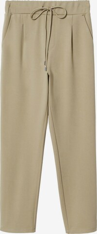 MANGO Regular Pleat-Front Pants 'Florida' in Green: front