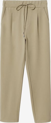 MANGO Pleat-Front Pants 'Florida' in Green: front