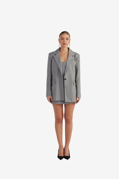 HOLLY LOLLY Blazer in 40 in grau / weiß, Produktansicht