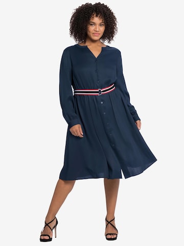 SHEEGO Shirt Dress in Blue: front