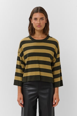 SOAKED IN LUXURY - Jersey 'SLSpina' en marrón: frente