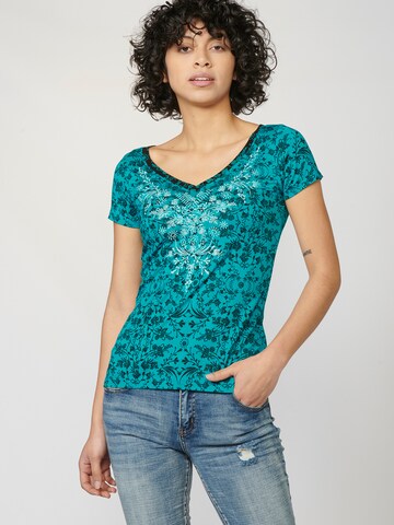 KOROSHI - Camiseta en azul: frente