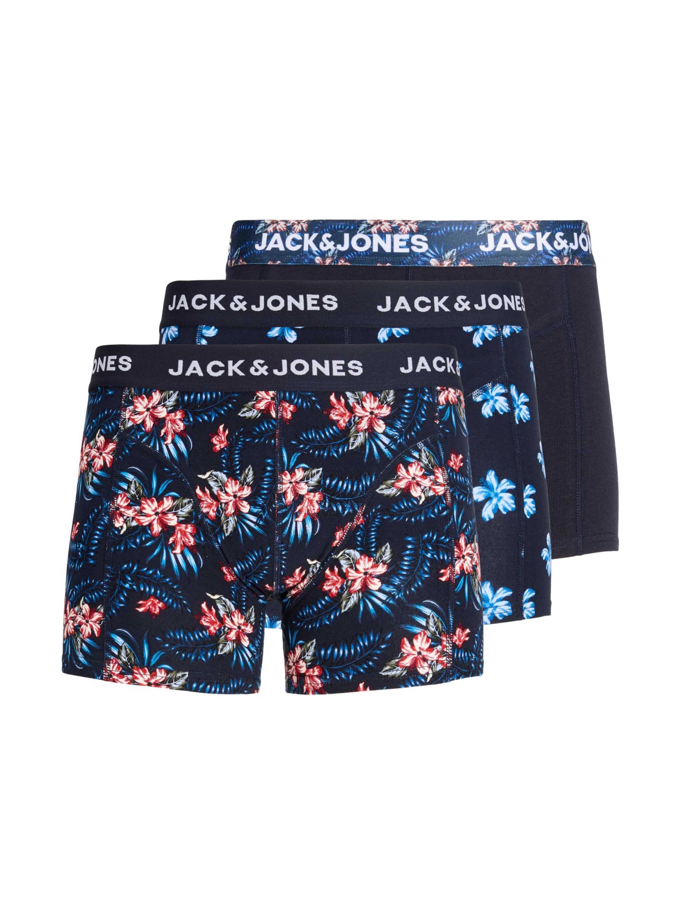 Boxer in L JACK & JONES di colore navy / blu chiaro / rosso / bianco, Visualizzazione prodotti