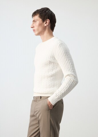 MANGO MAN Sweater 'Muguet' in White