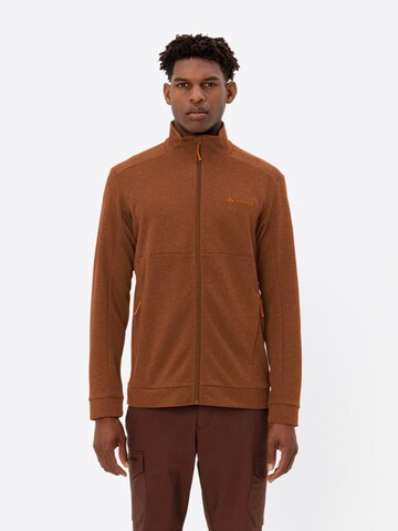VAUDE Athletic fleece jacket 'Neyland ' in Brown: front