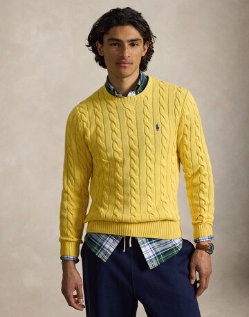 Polo Ralph Lauren Средняя посадка Свитер 'DRIVER' в Желтый: спереди