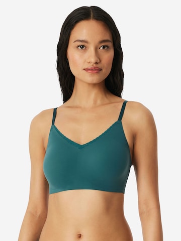 SCHIESSER Bustier BH 'Invisible Soft Lace' in Grün: Vorderseite