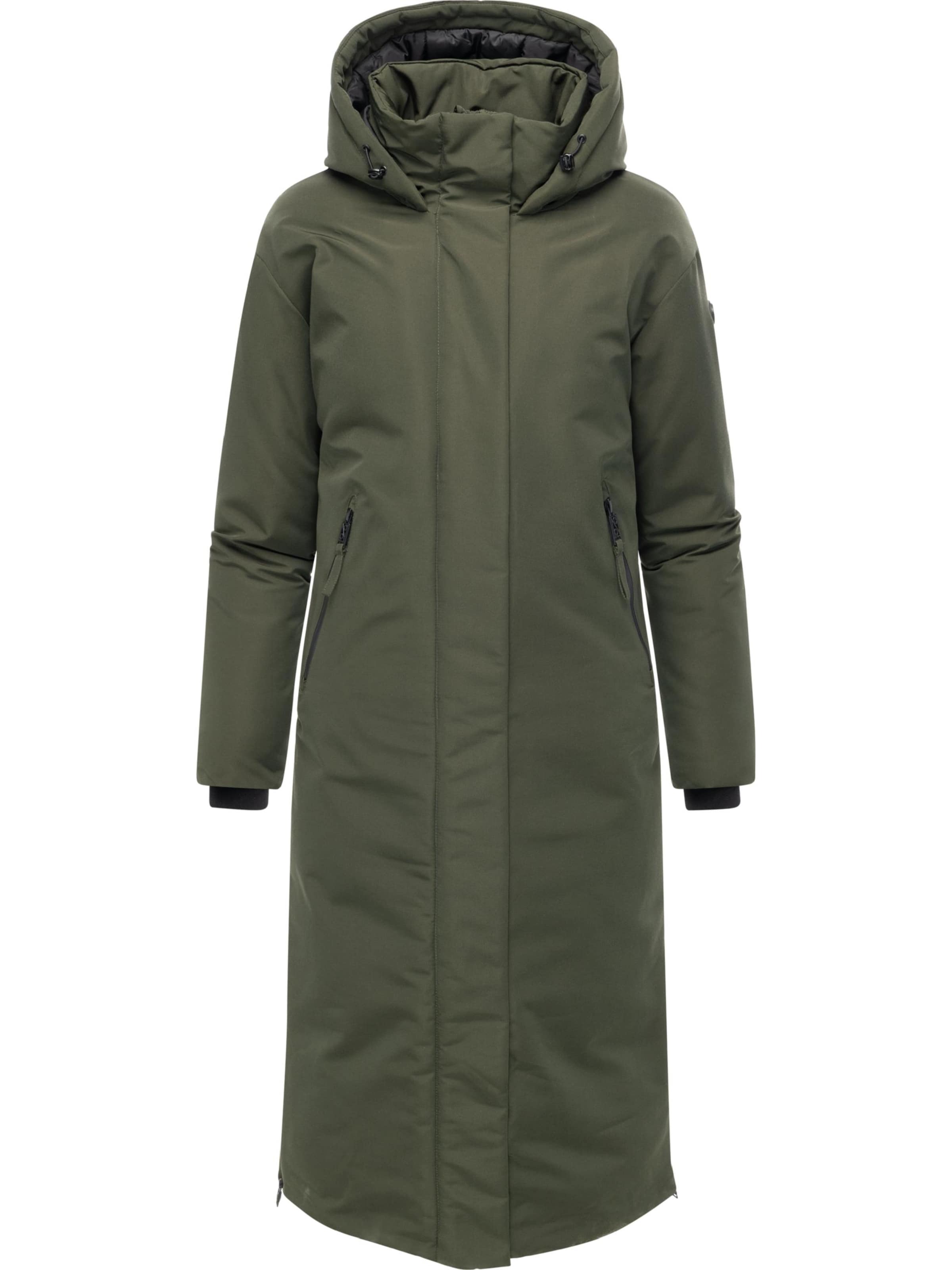 NAVAHOO Mantel 'Schneewächter 14' in Grün: Vorderseite