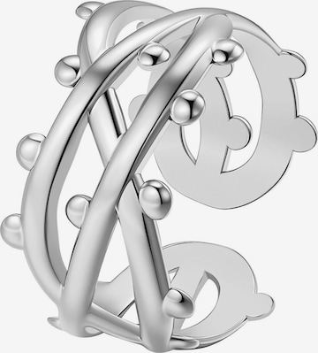Hey Happiness - Anillo 'Bubble Twist' en plata: frente