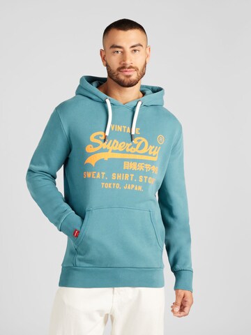 Superdry Bluzka sportowa 'Vintage' w kolorze niebieski: przód