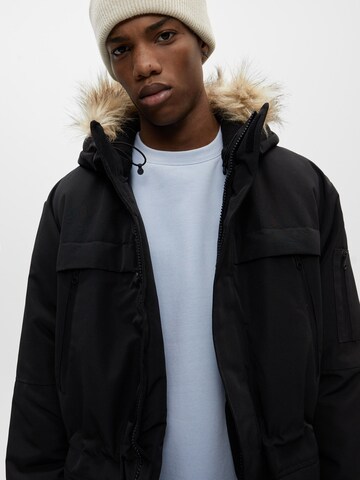 Pull&Bear Winter Coat in Black