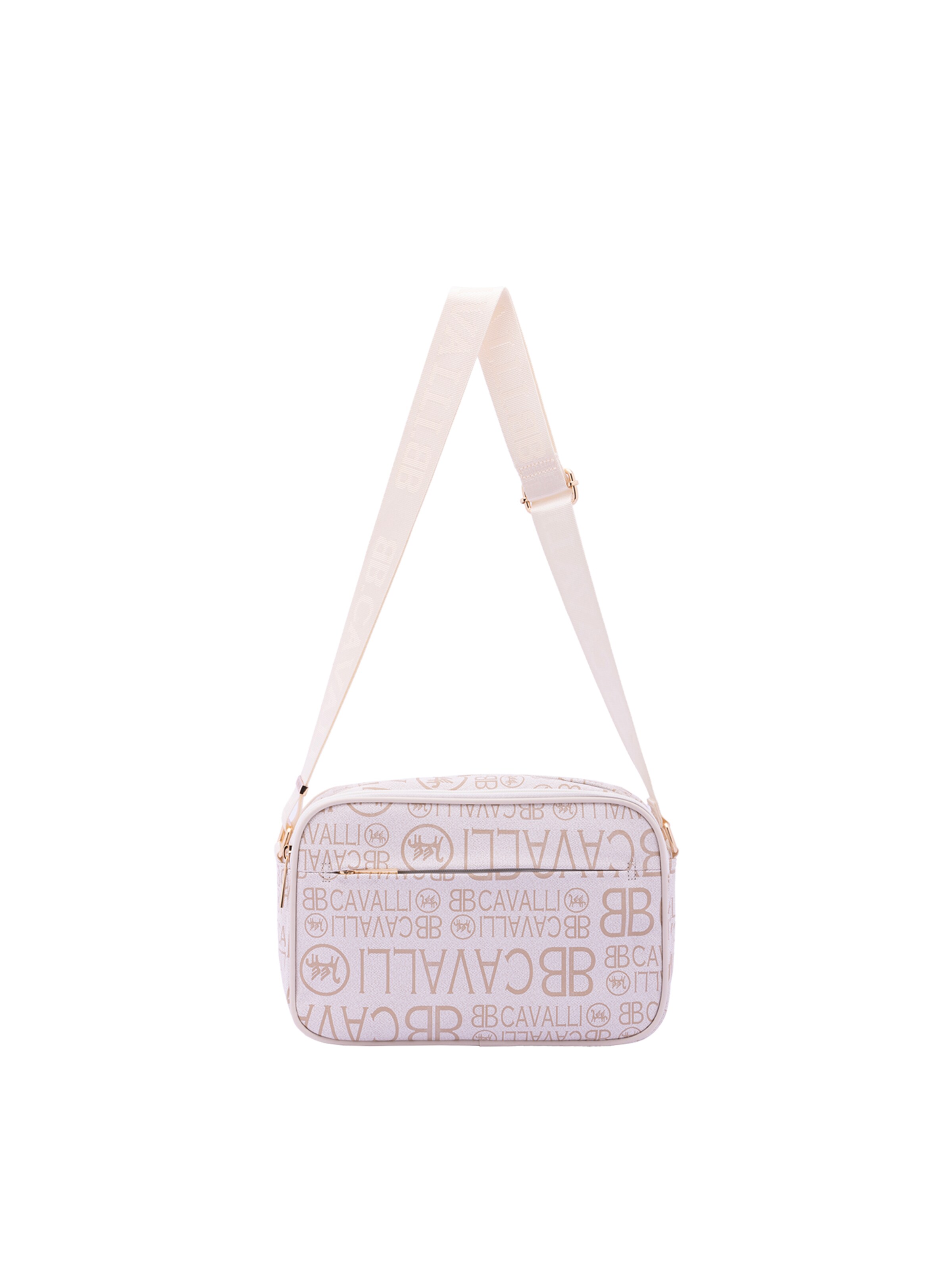 Borsa a tracolla 'Borsa a Tracolla B Cavalli Donna con Zip e Tasche Regolabile Nera' di B. Cavalli in bianco: frontale