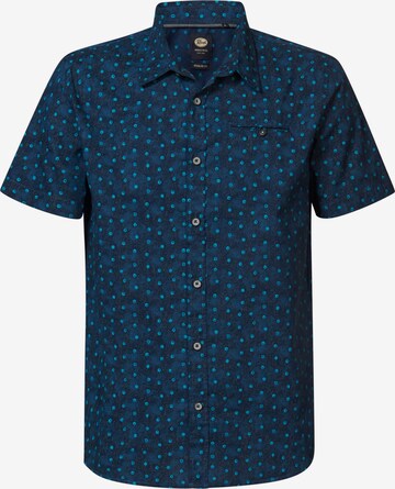 Coupe regular Chemise Petrol Industries en bleu : devant