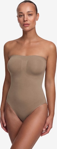 Body modelant 'Trägerloser Bodysuit Sculpting Shapewear mit String' cfab (formerly creamy fabrics) en beige : devant
