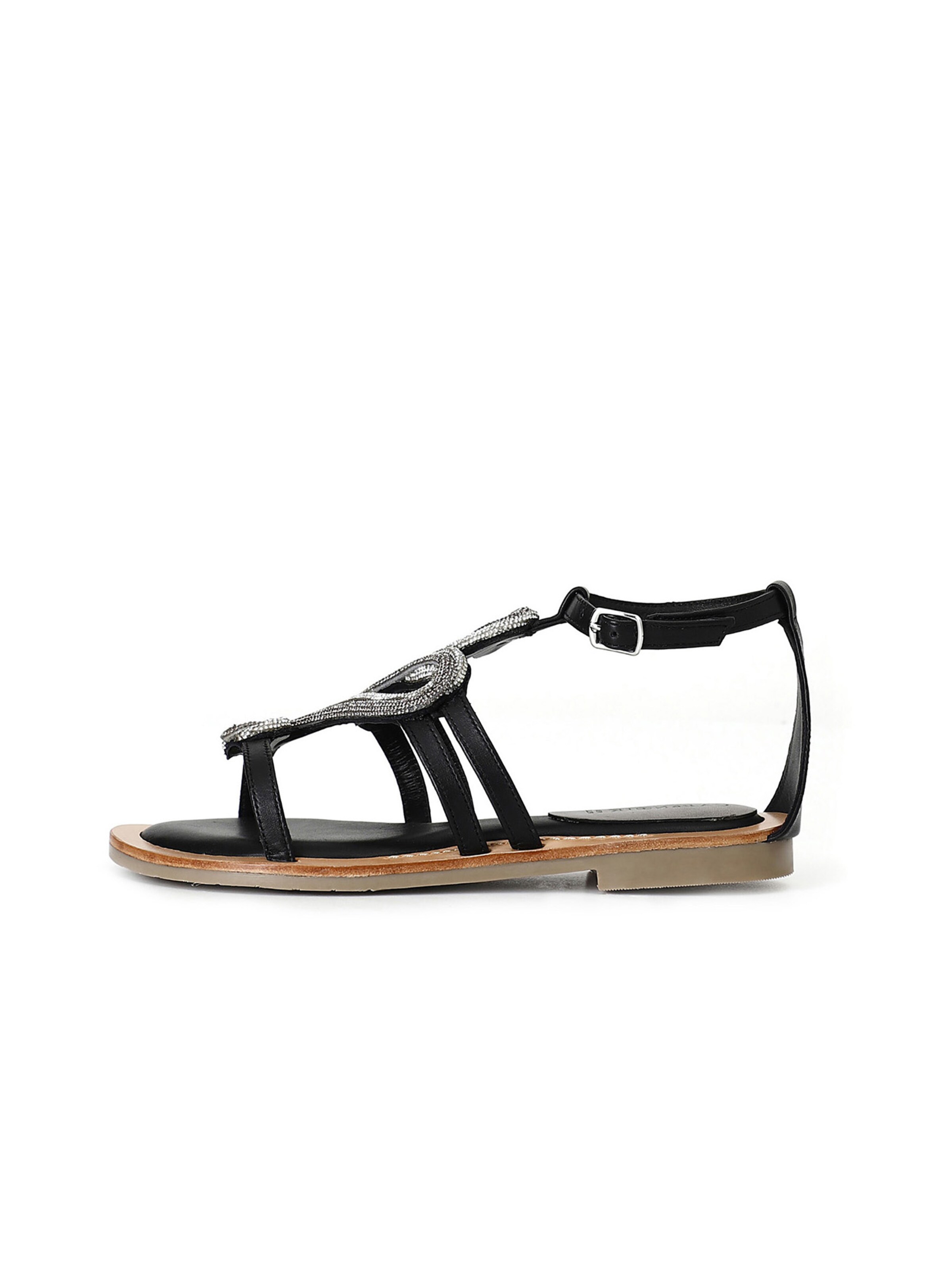 Sandalo di CAFè NOIR in nero: frontale