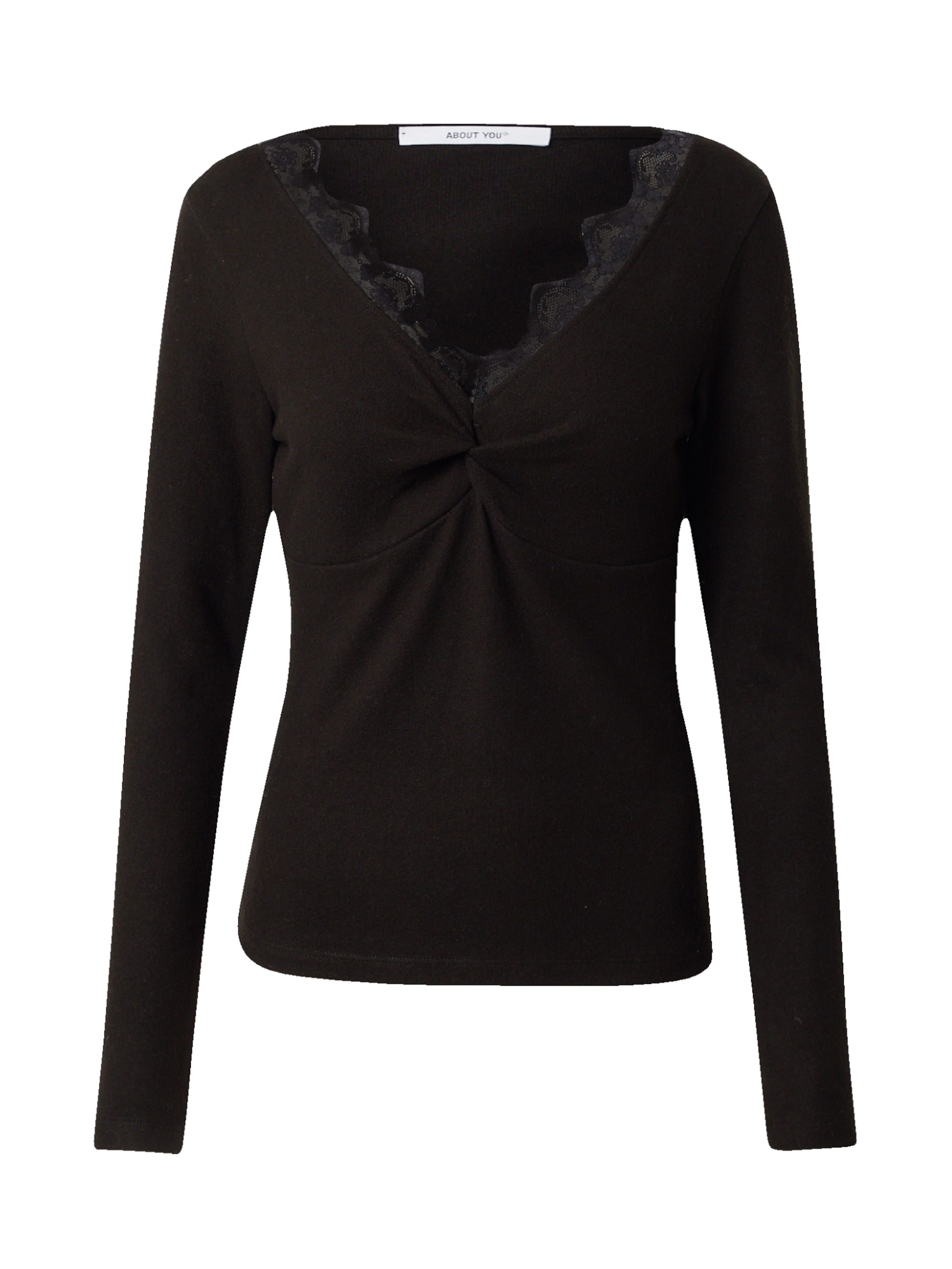 ABOUT YOU Μπλουζάκι 'Erica' σε μαύρο: μπροστά