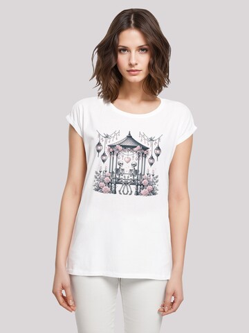 T-shirt 'Skelett Paar Valentinstag' F4NT4STIC en blanc : devant