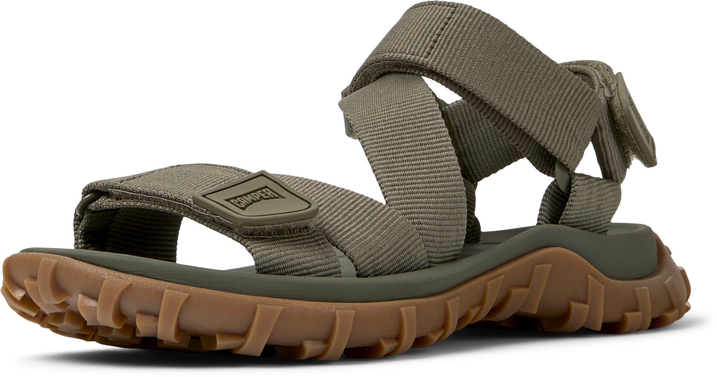 CAMPER Strap sandal 'Drift Trail' in Green: front