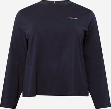 T-shirt Tommy Hilfiger Curve en bleu : devant