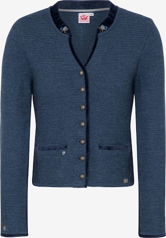 SPIETH & WENSKY Regular Knit Cardigan 'Malta' in Blue: front