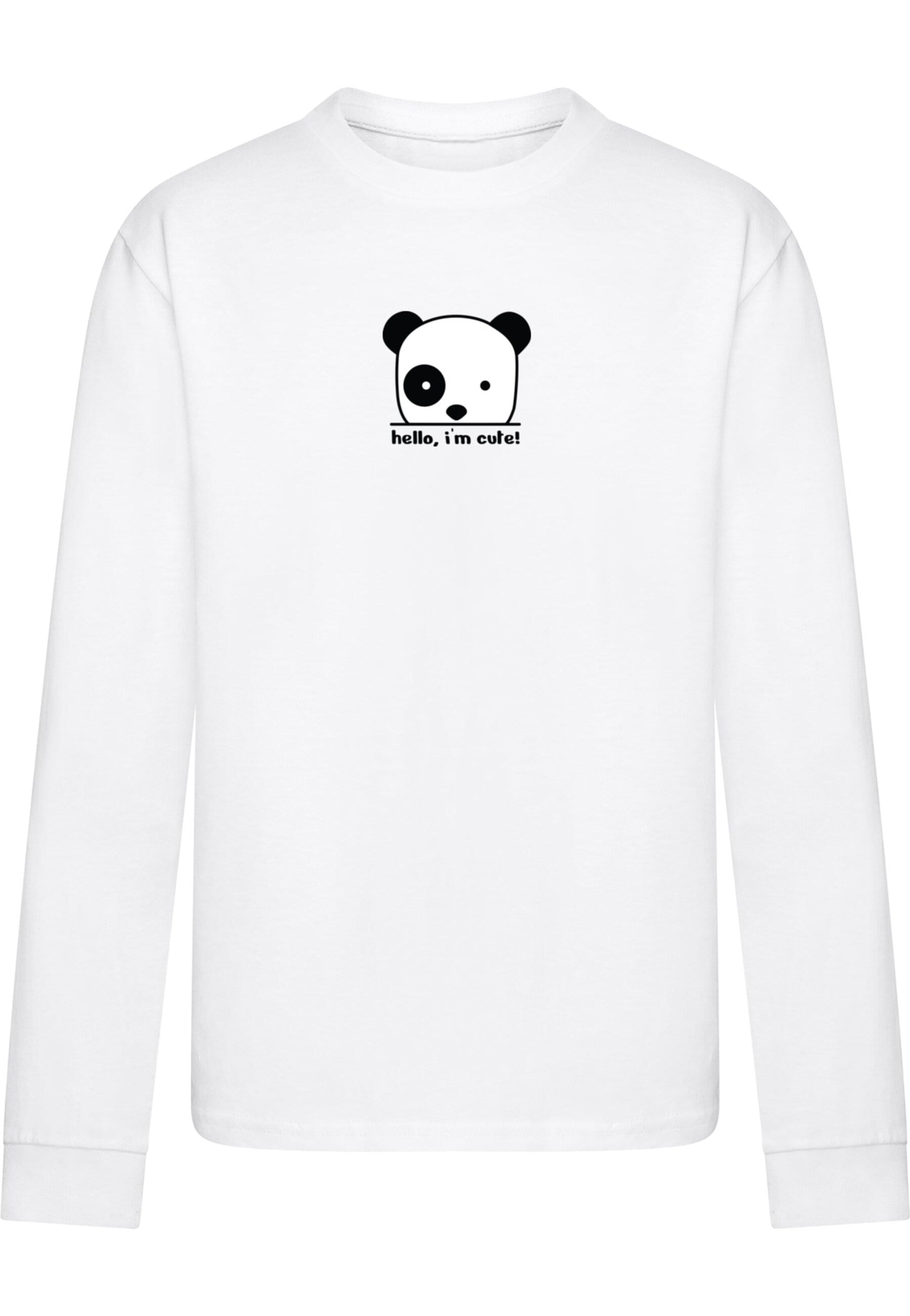 Merchcode Shirt 'Hello I'm Cute' in Wit: voorkant