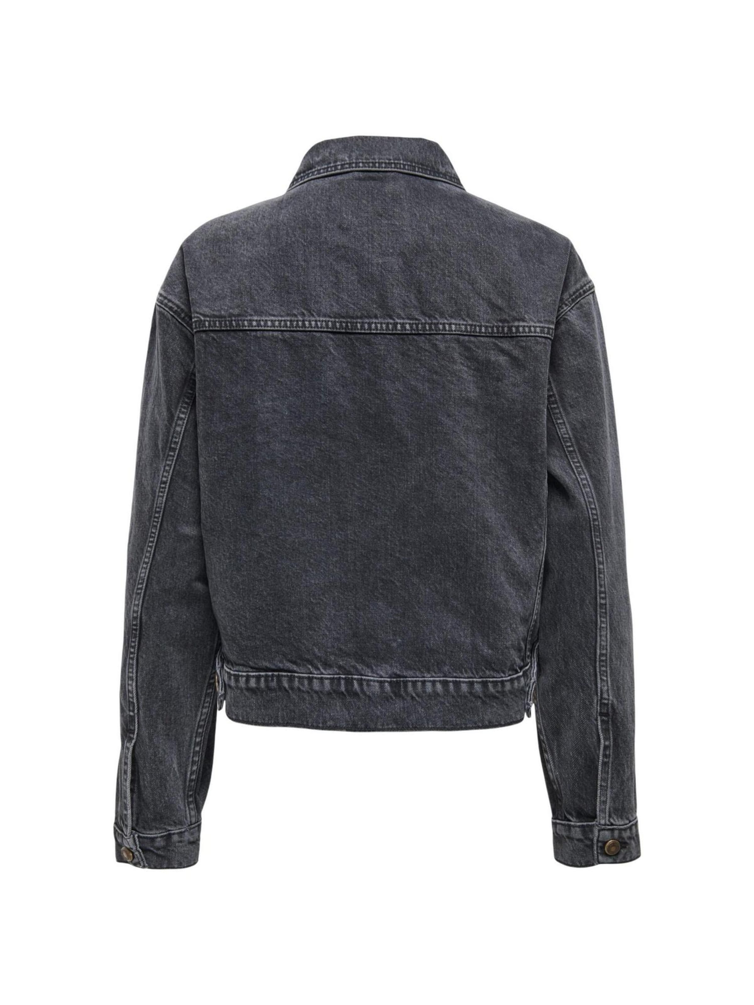 Giacca di mezza stagione 'Onlharper Ls Boxy Dnm Jkt Sik 15363548' di ONLY in nero