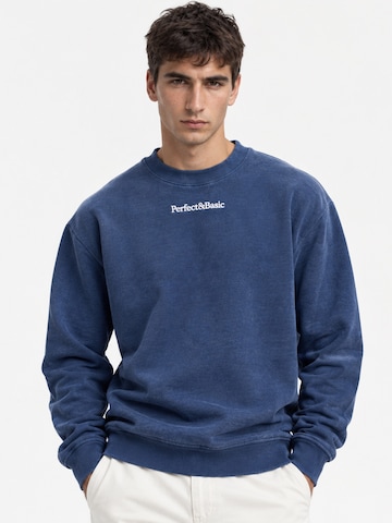 Pullover 'SWEAT SHIRT GARMENT DYED' di Perfect&Basic in blu