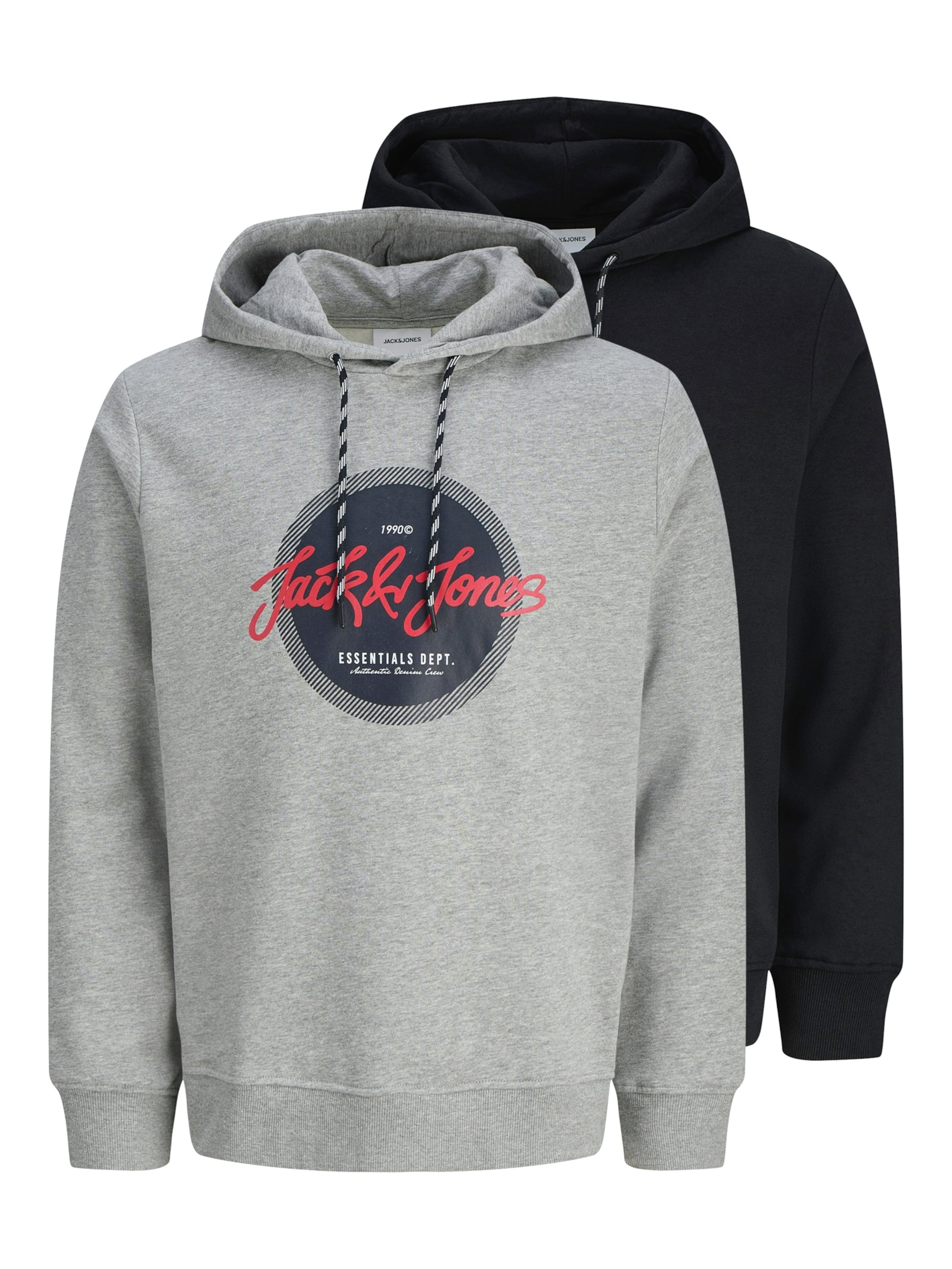 JACK & JONES Sweatshirt 'JJURBAN' in Navy / mottled grey / Red / Black / White, Item view