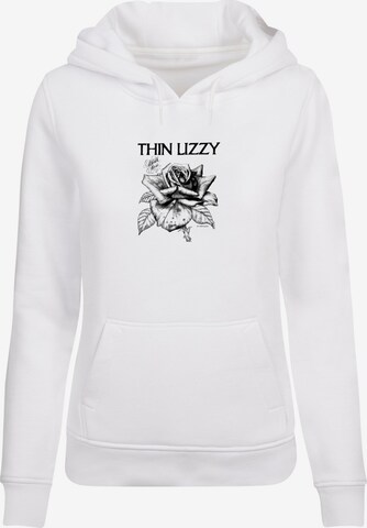 Merchcode Sweatshirt 'Thin Lizzy - Rose' in White: front