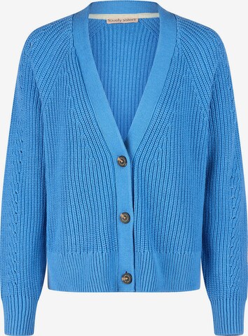 Lovely Sisters Knit Cardigan 'Charlotte' in Blue: front