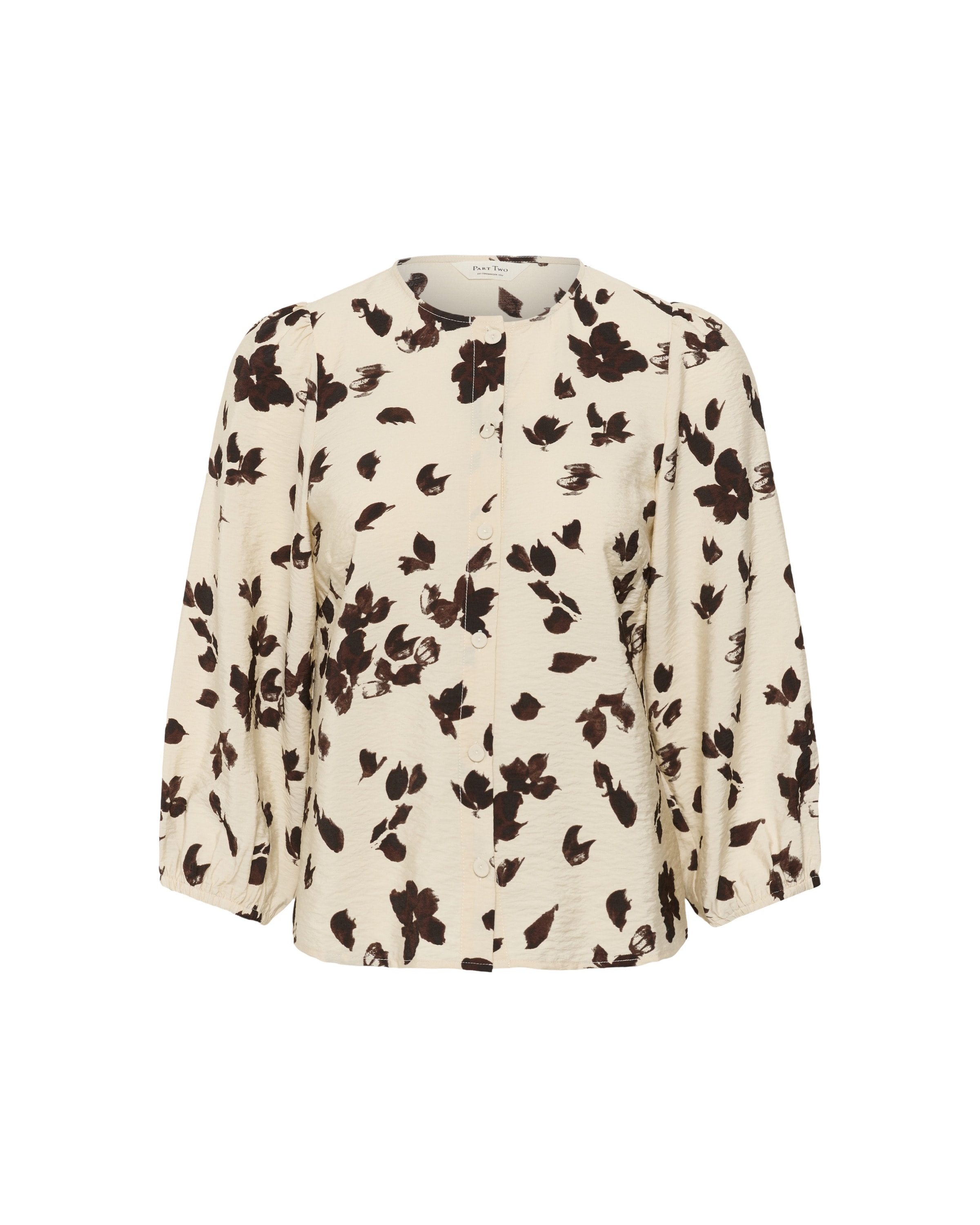Part Two Blouse 'Channie' in XS in Light beige / Dark brown, Item view