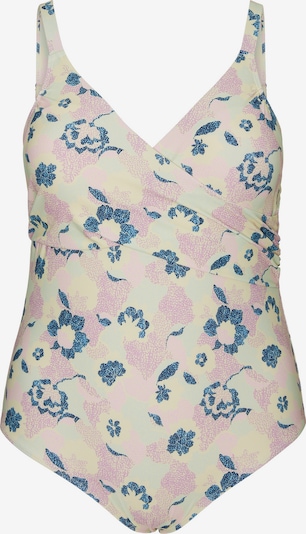 Vero Moda Curve Ujumistrikoo 'Tiara' sinine / taevasinine / helekollane / lilla, Tootevaade