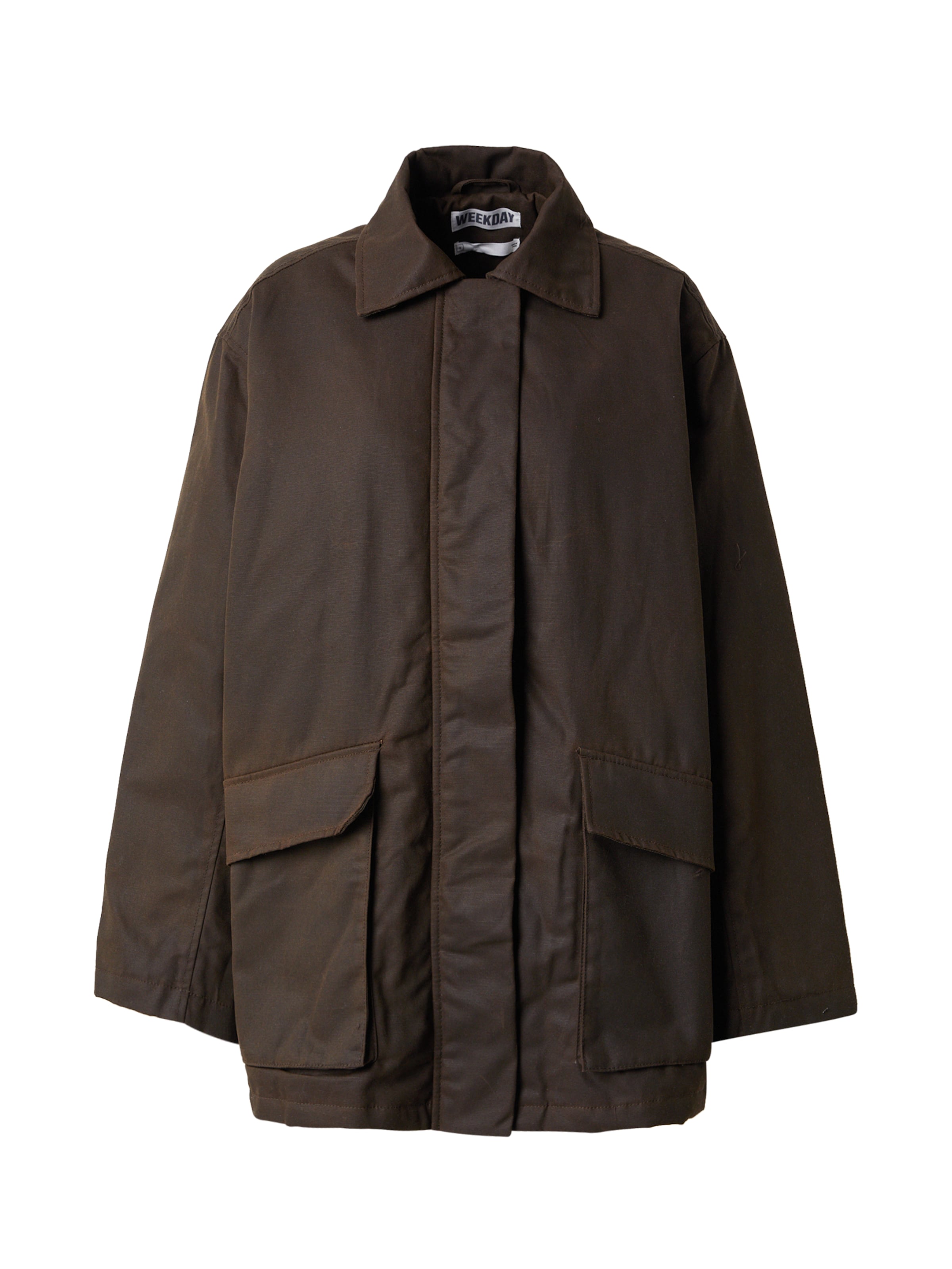Veste mi-saison WEEKDAY en marron : devant