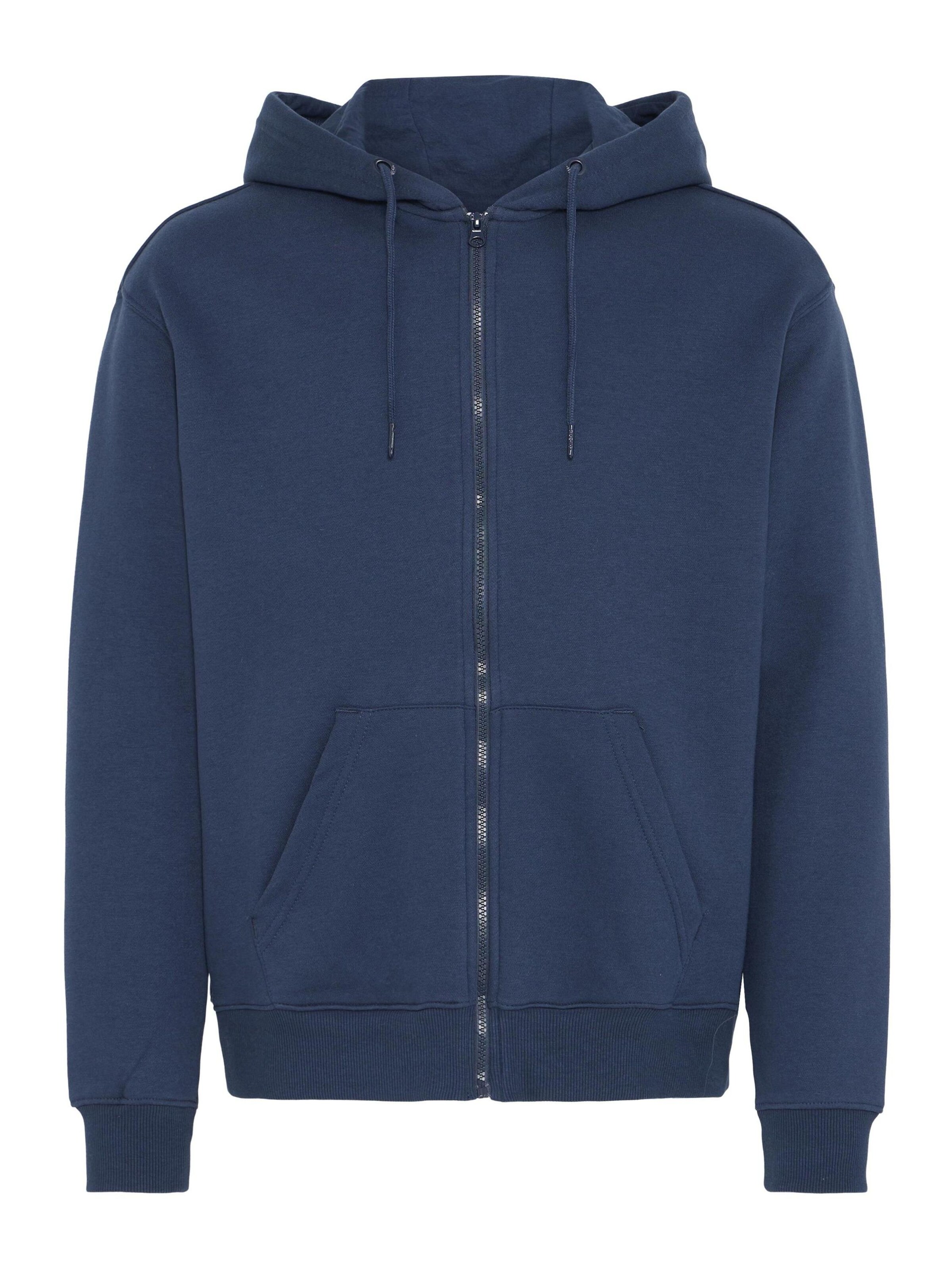 BLEND Kapuzenfleecejacke ' BHJUSTE ' in Blau: Vorderseite