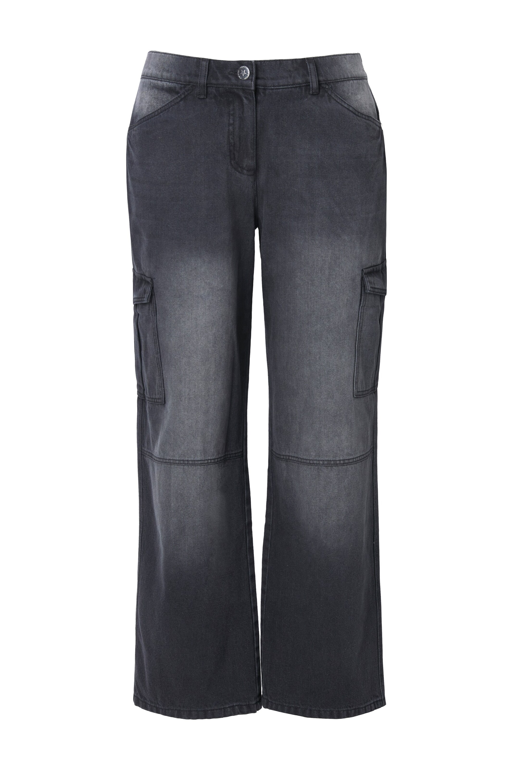 Angel of Style Loosefit Jeans in Zwart: voorkant