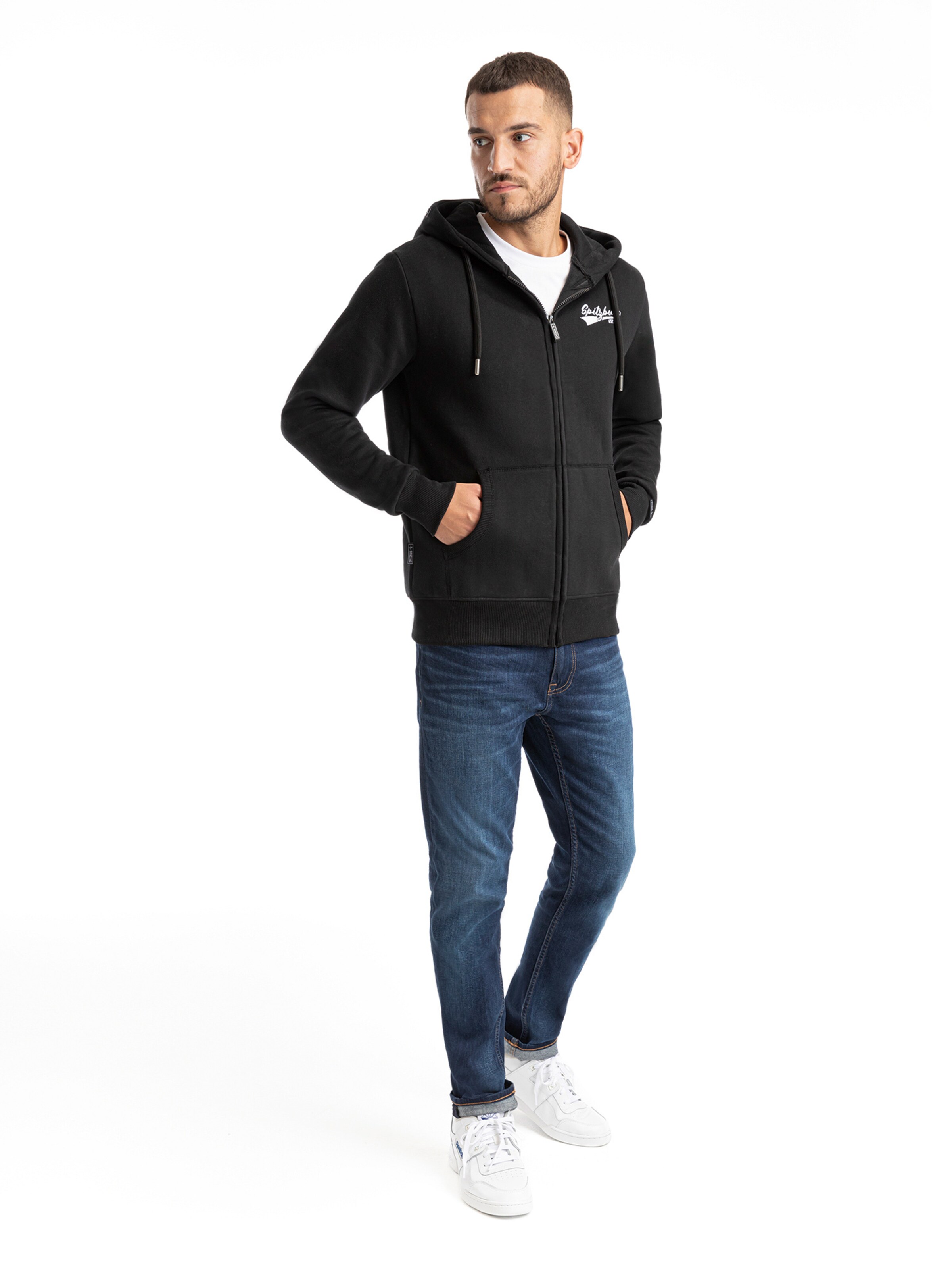 SPITZBUB Sweat jacket 'Ben' in Black