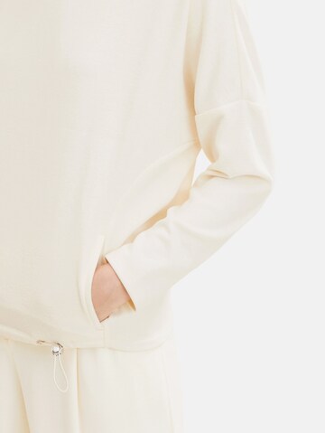 TOM TAILOR Sweatshirt in Beige