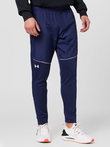 UNDER ARMOUR Slimfit Sportsbukser 'Af Storm' i blå: forside