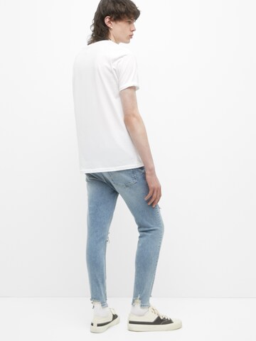 Pull&Bear Tapered Jeans in Blau